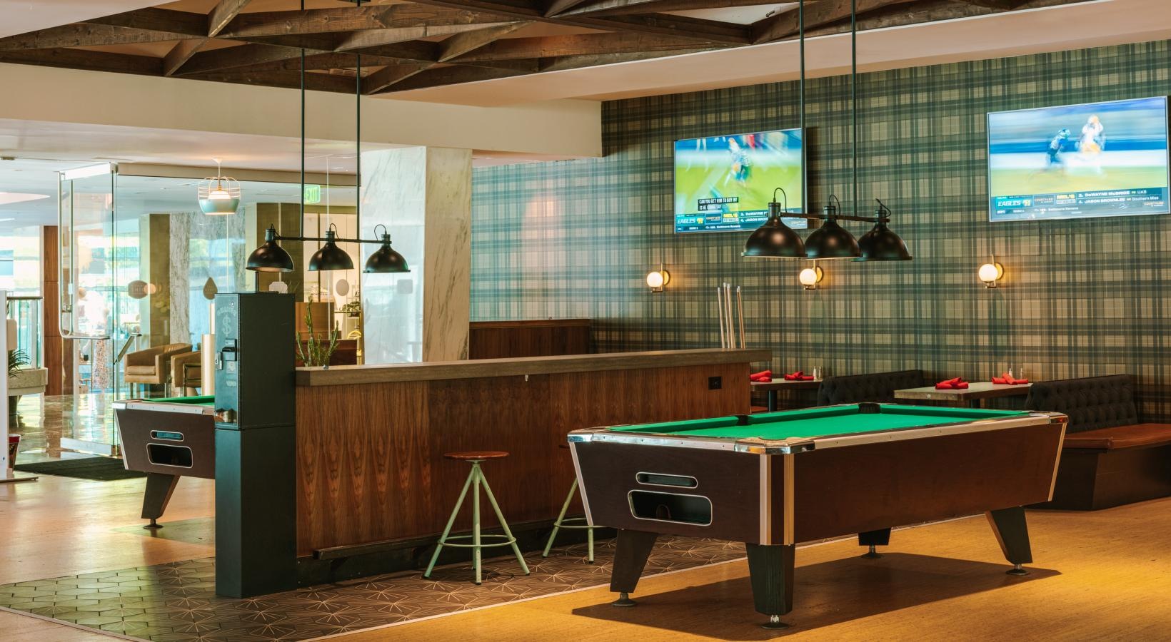 Take advantage of all The Statler Residences has to offer a pool table in a room