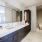 walk-in, glass shower in bathroom